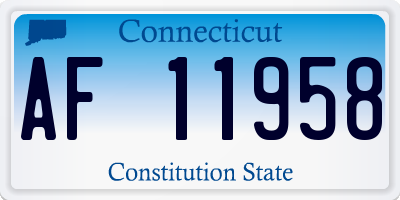 CT license plate AF11958