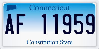 CT license plate AF11959