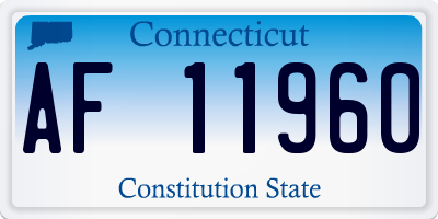 CT license plate AF11960