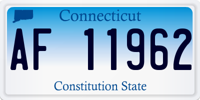 CT license plate AF11962