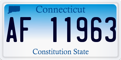 CT license plate AF11963