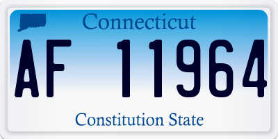CT license plate AF11964