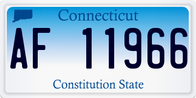CT license plate AF11966