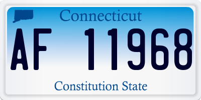 CT license plate AF11968