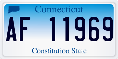 CT license plate AF11969