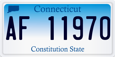 CT license plate AF11970