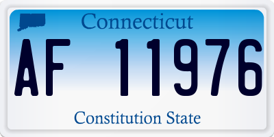 CT license plate AF11976