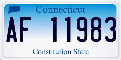 CT license plate AF11983