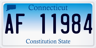 CT license plate AF11984