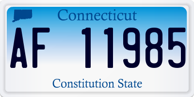 CT license plate AF11985