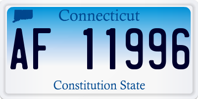 CT license plate AF11996