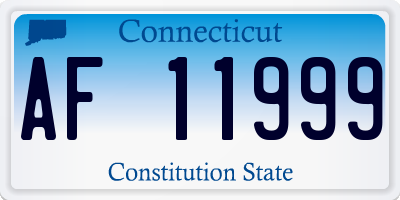 CT license plate AF11999