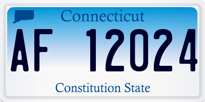 CT license plate AF12024