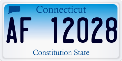 CT license plate AF12028