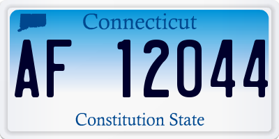 CT license plate AF12044