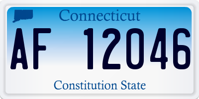 CT license plate AF12046