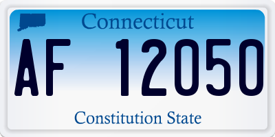 CT license plate AF12050