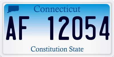 CT license plate AF12054