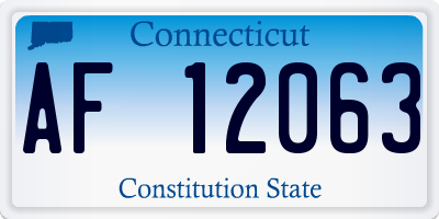 CT license plate AF12063