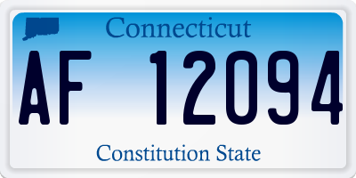 CT license plate AF12094