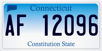 CT license plate AF12096