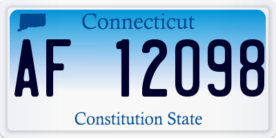 CT license plate AF12098