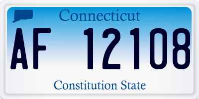 CT license plate AF12108