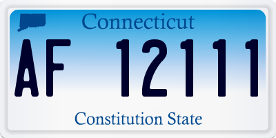 CT license plate AF12111