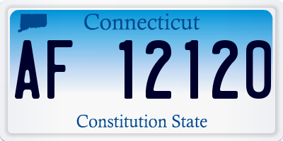 CT license plate AF12120