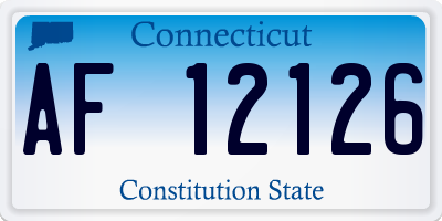 CT license plate AF12126