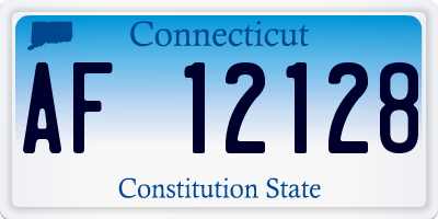 CT license plate AF12128