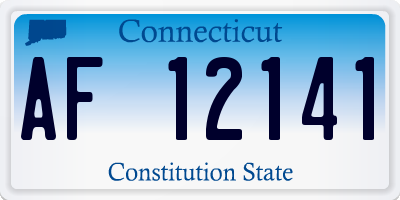 CT license plate AF12141