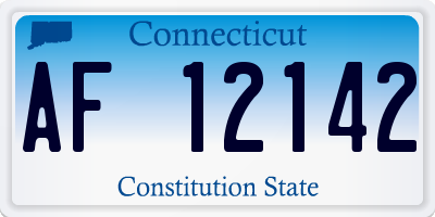 CT license plate AF12142