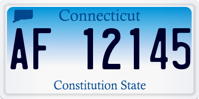 CT license plate AF12145
