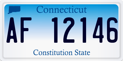 CT license plate AF12146
