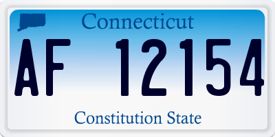 CT license plate AF12154