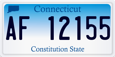 CT license plate AF12155