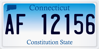 CT license plate AF12156