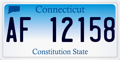 CT license plate AF12158