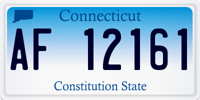 CT license plate AF12161