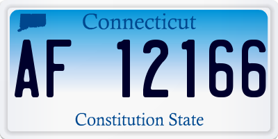 CT license plate AF12166