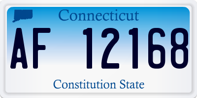 CT license plate AF12168