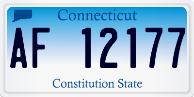 CT license plate AF12177