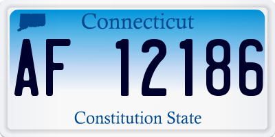 CT license plate AF12186