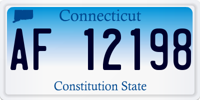 CT license plate AF12198