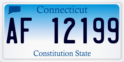 CT license plate AF12199