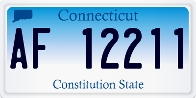 CT license plate AF12211