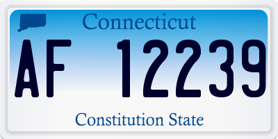 CT license plate AF12239