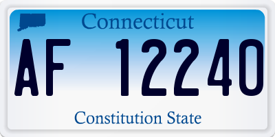 CT license plate AF12240