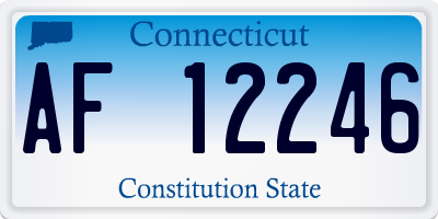CT license plate AF12246